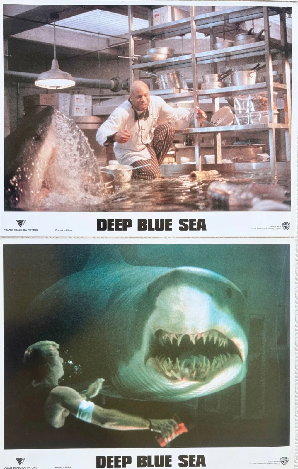 Deep Blue Sea set of 8 Original Lobby Cards Samuel L Jackson Saffron Burrows, изображение 2