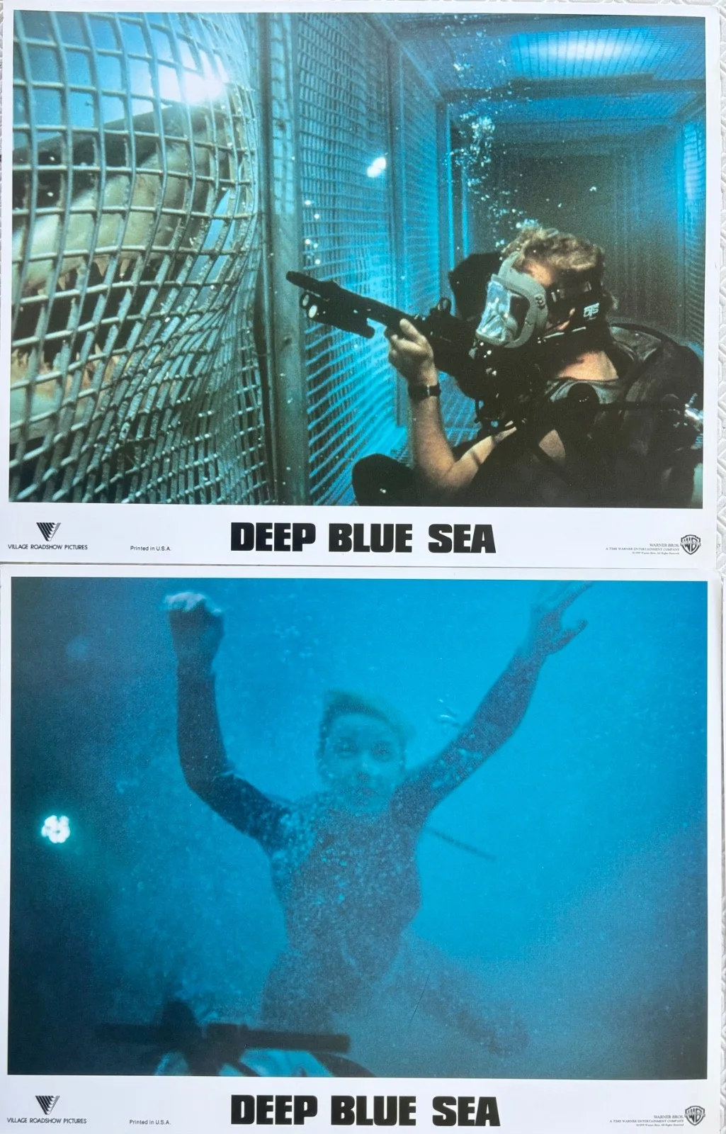 Deep Blue Sea set of 8 Original Lobby Cards Samuel L Jackson Saffron Burrows, изображение 4