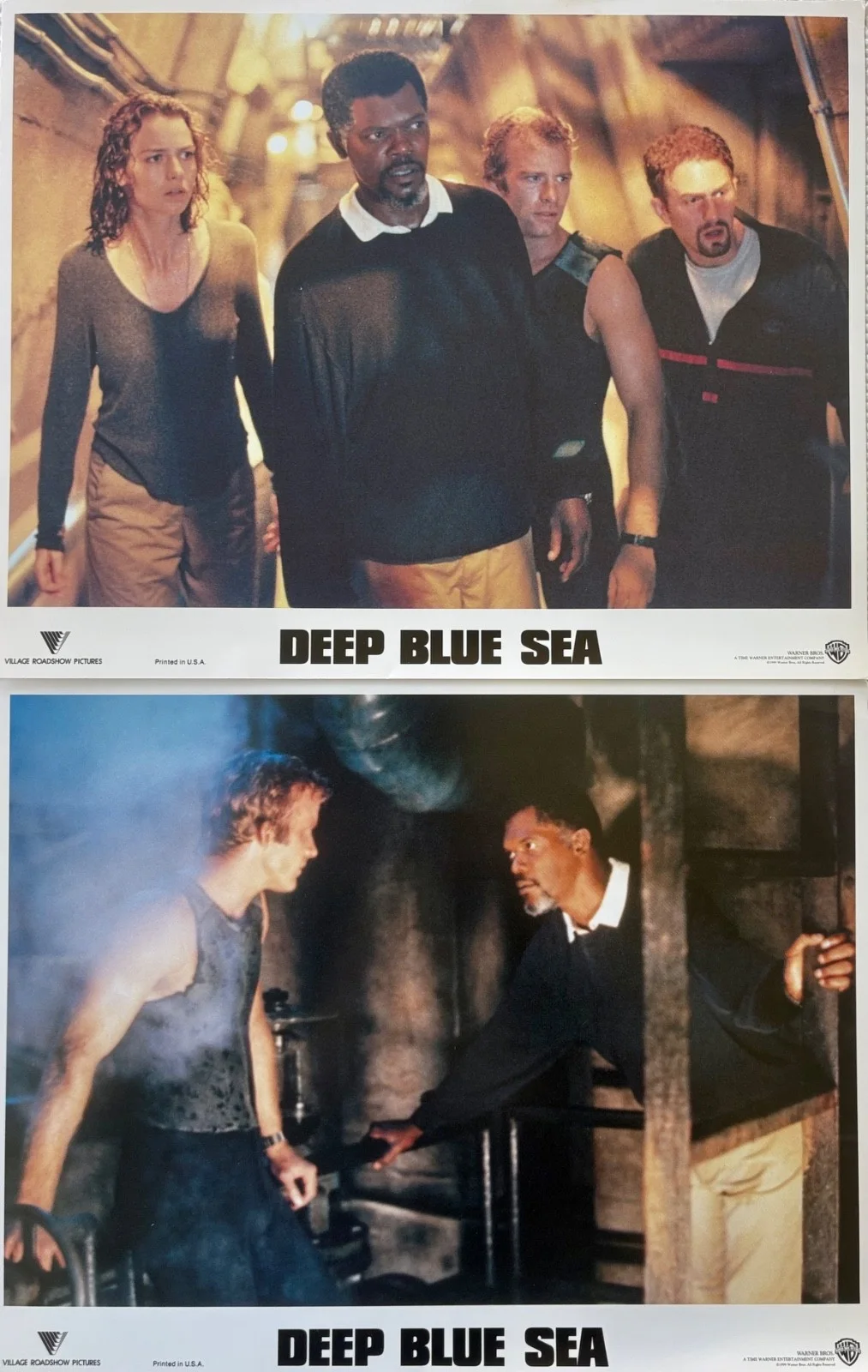 Deep Blue Sea set of 8 Original Lobby Cards Samuel L Jackson Saffron Burrows, изображение 5