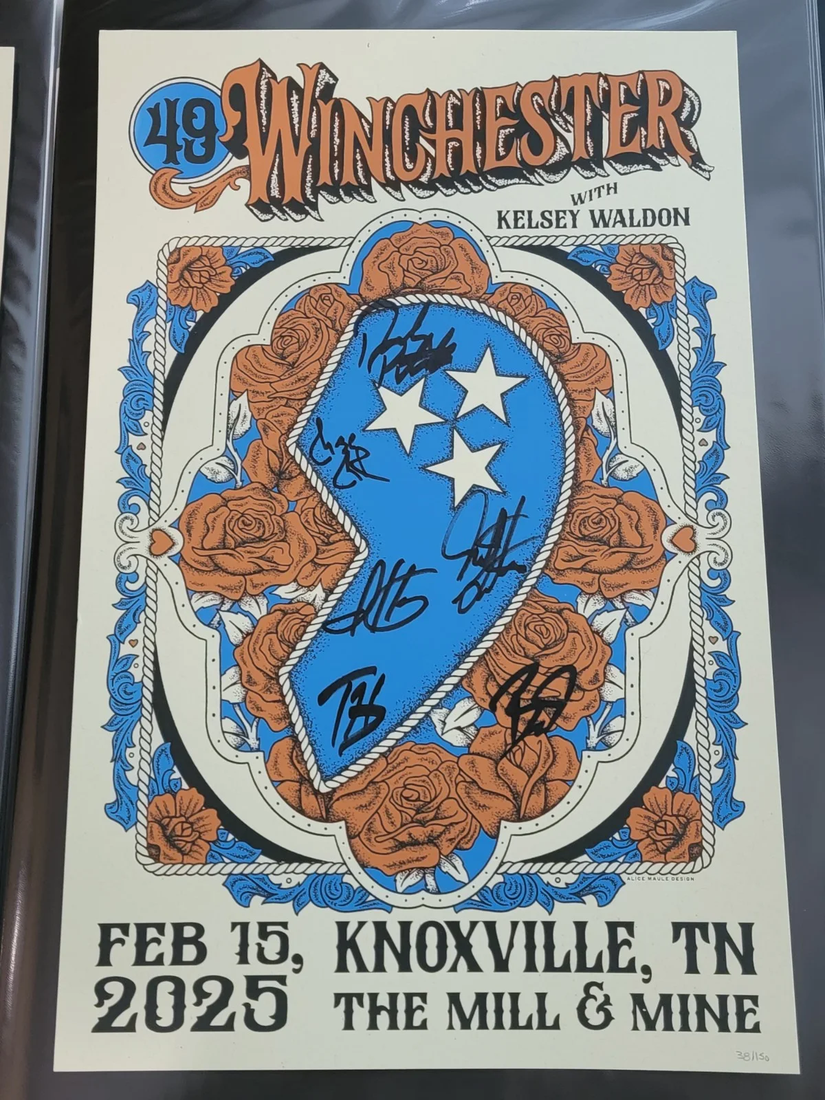 49 Winchester Band Signed Posters Feb 14 & 15, 2025 The Mill & Mine 11x17 #/150, изображение 2