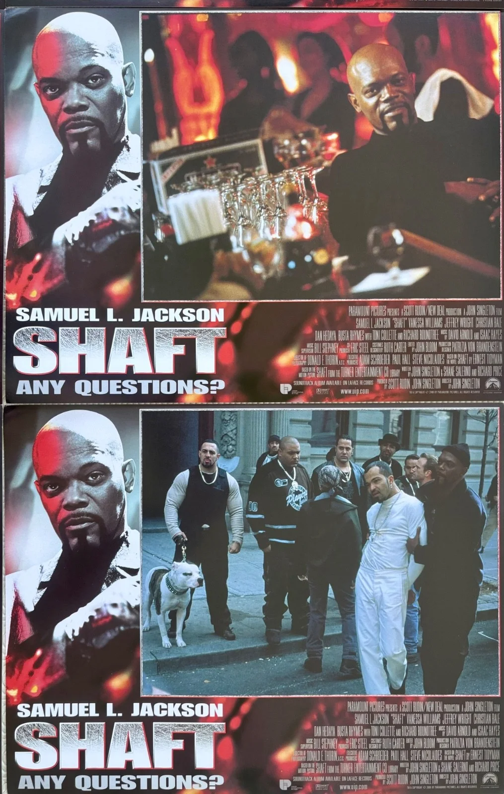 Shaft set of 8 Original 2000 Lobby Cards Samuel L Jackson Vanessa Williams, image 2