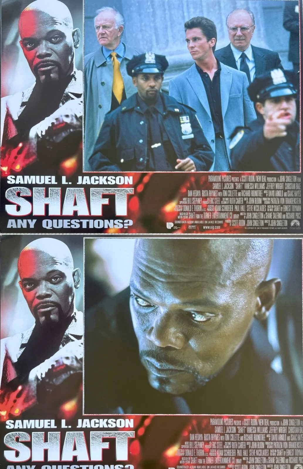 Shaft set of 8 Original 2000 Lobby Cards Samuel L Jackson Vanessa Williams, image 4