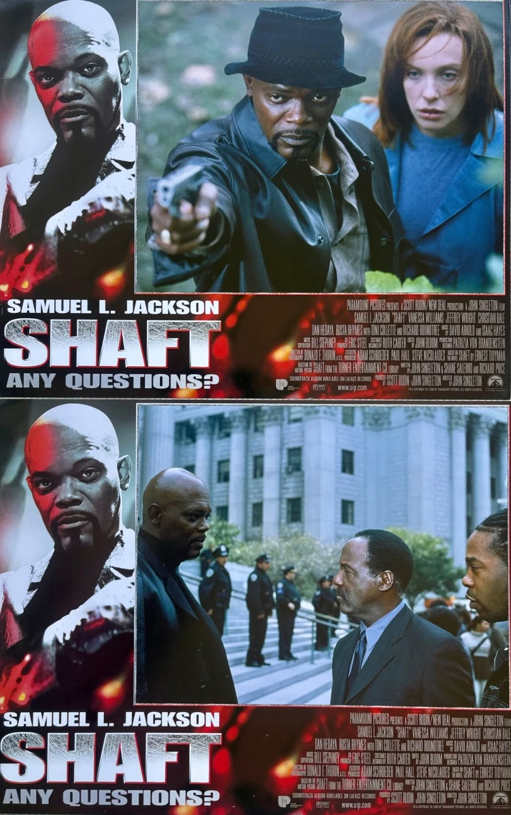 Shaft set of 8 Original 2000 Lobby Cards Samuel L Jackson Vanessa Williams, image 5