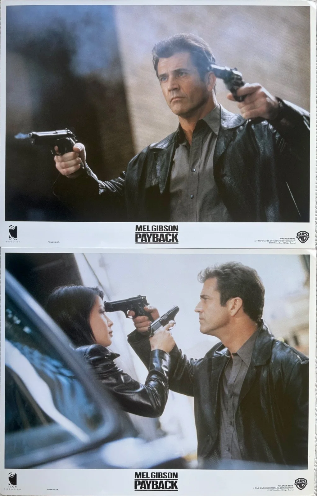 Payback set of 8 Original 1999 Lobby Cards Mel Gibson Gregg Henry Maria Bello, изображение 3