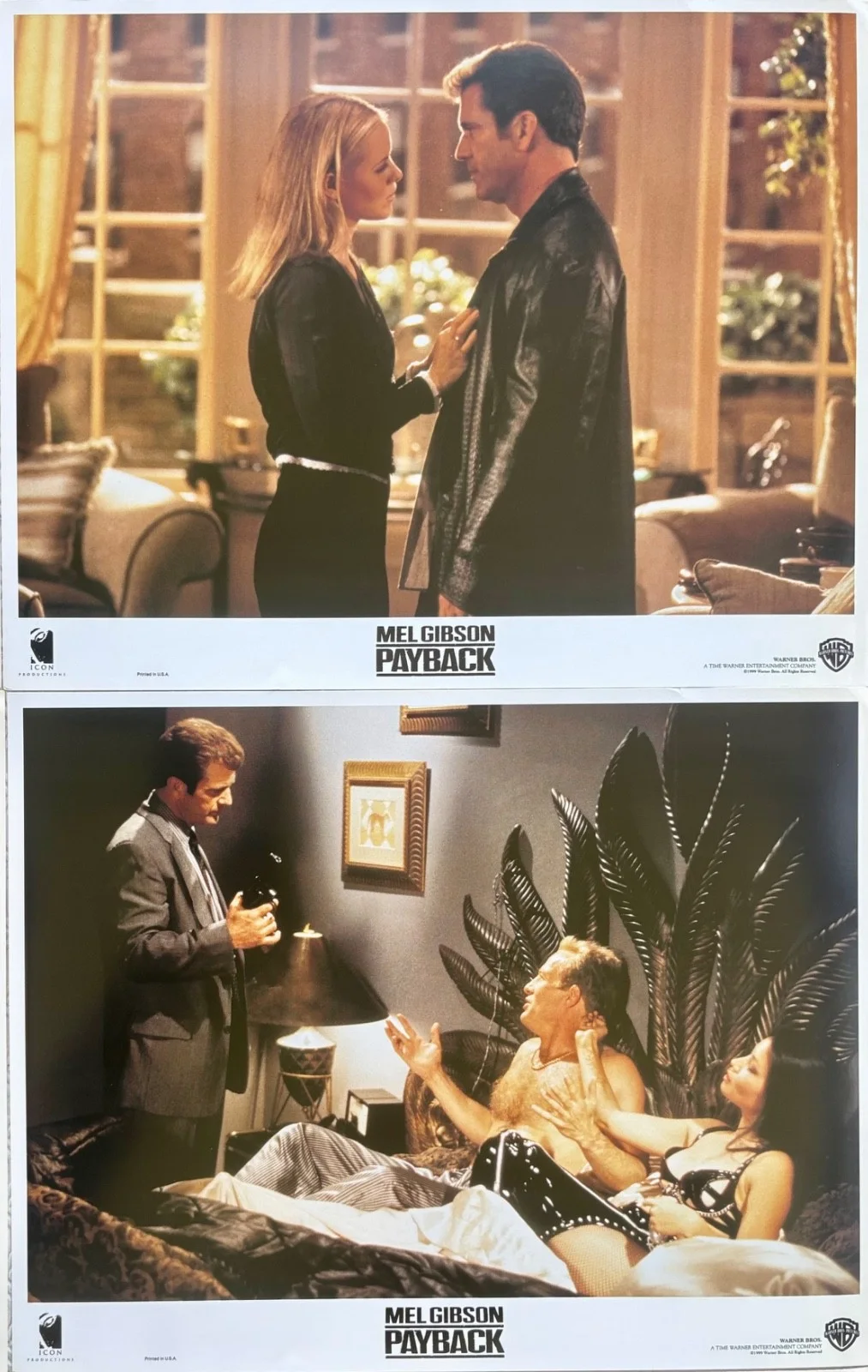 Payback set of 8 Original 1999 Lobby Cards Mel Gibson Gregg Henry Maria Bello, изображение 4