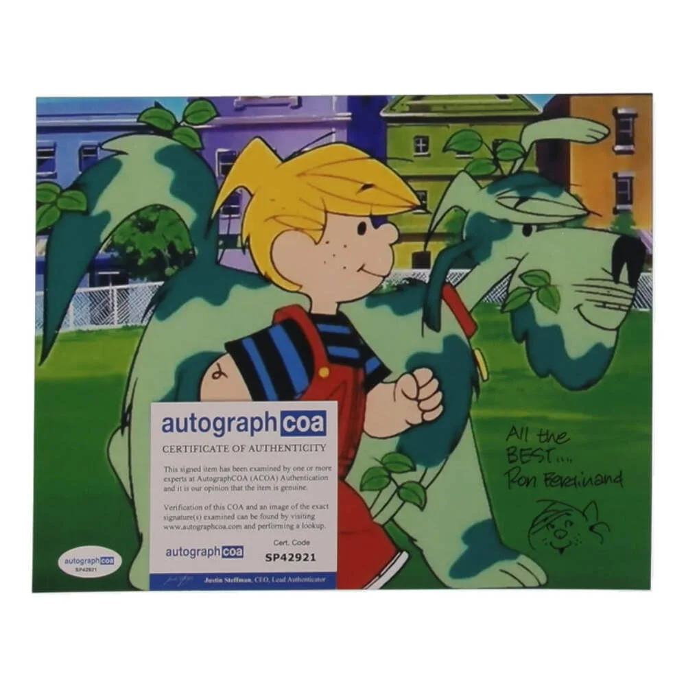 Ron Ferdinand — Ron Ferdinand Signed (ACOA) "Dennis the Menace" 8x10 Photo Inscribed "All the Be, image 2