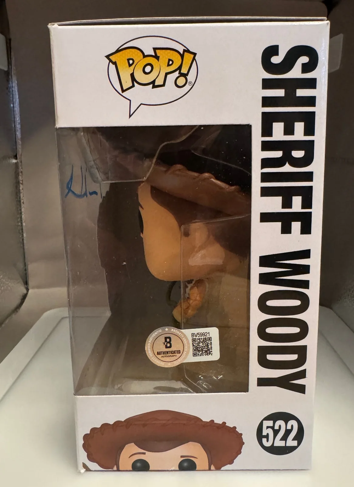 Tom Hanks — Tom Hanks Signed Autograph Toy Story 4 Funko Pop 522 Beckett BAS Sheriff Woody, изображение 2