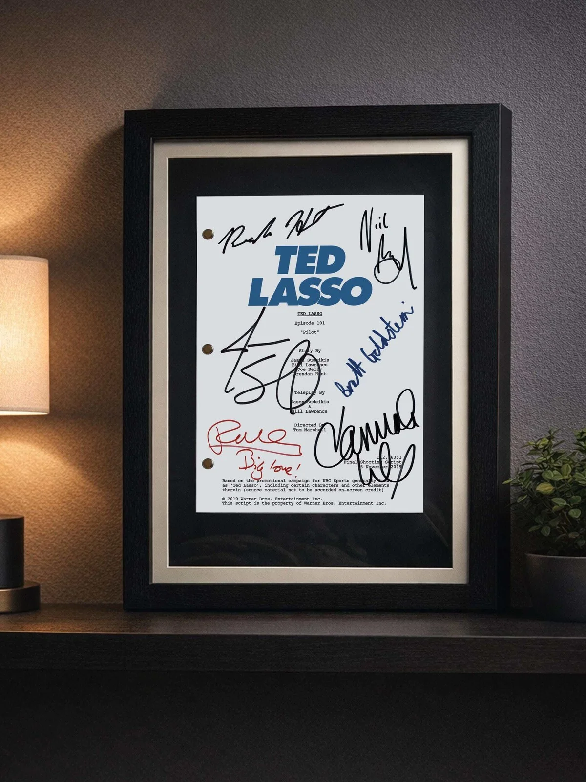 Ted Lasso, Signed TV Pilot Script, & Cast Autographs Reproduction, AFC Richmond,, image 4