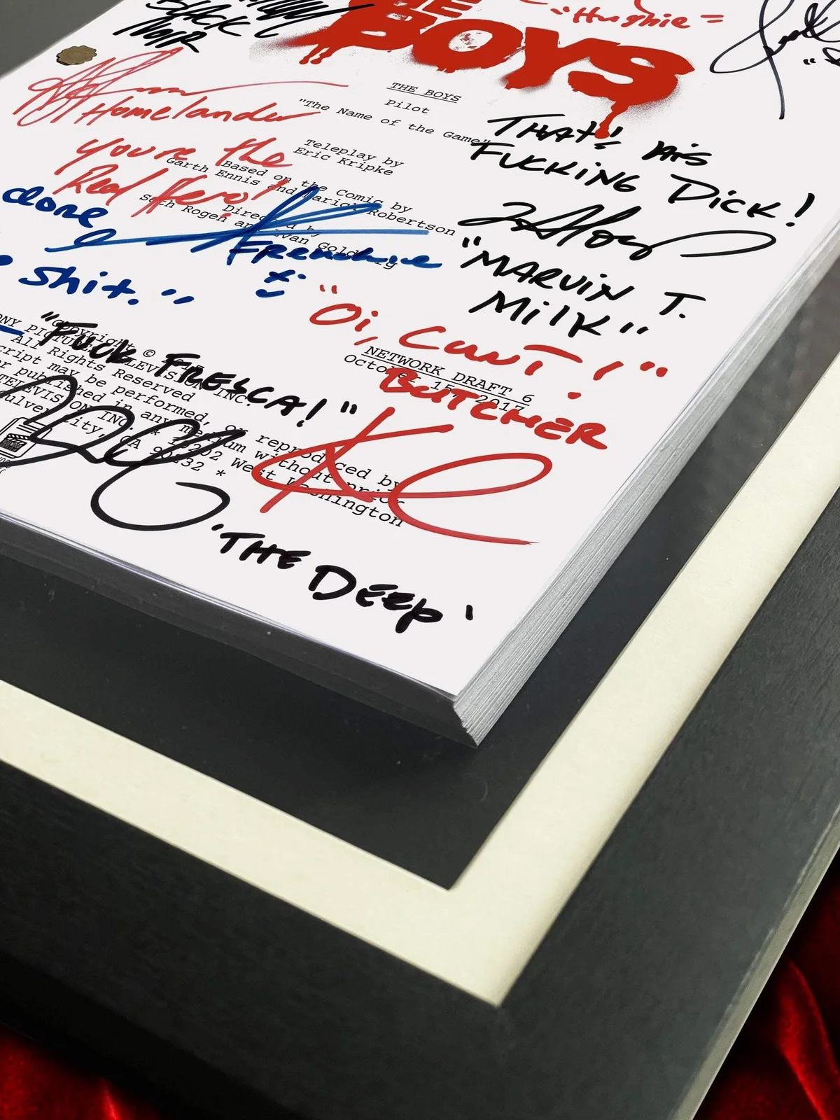 The Boys, Signed TV Pilot Script, Framed Reproduction + Cast Autographs Reprint, image 5