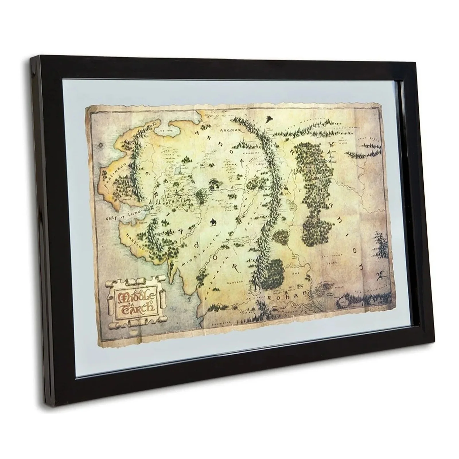 Lord of the Rings The Hobbit Middle Earth Map with Mirror DAMAGED, image 2