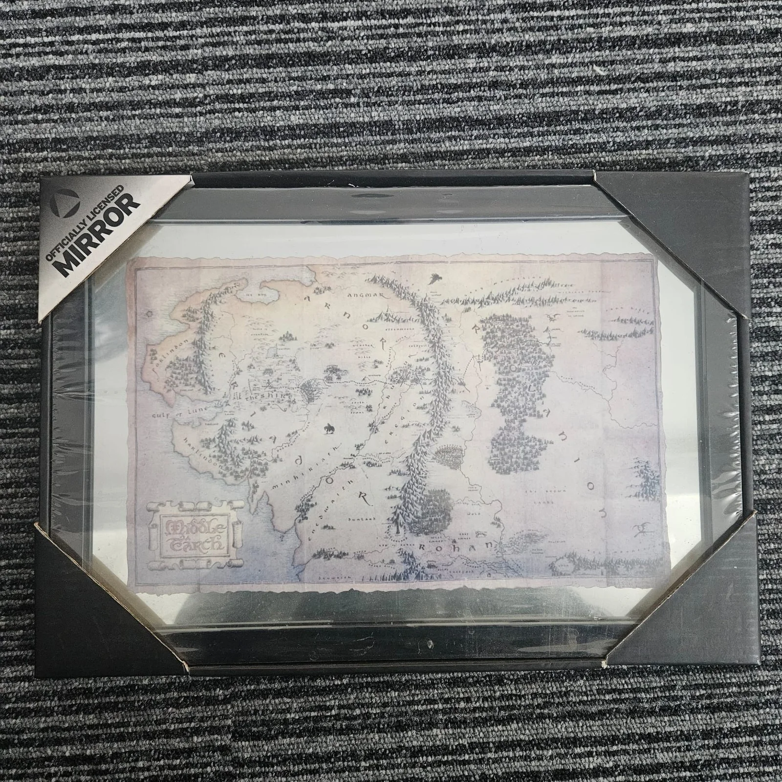Lord of the Rings The Hobbit Middle Earth Map with Mirror DAMAGED, image 3
