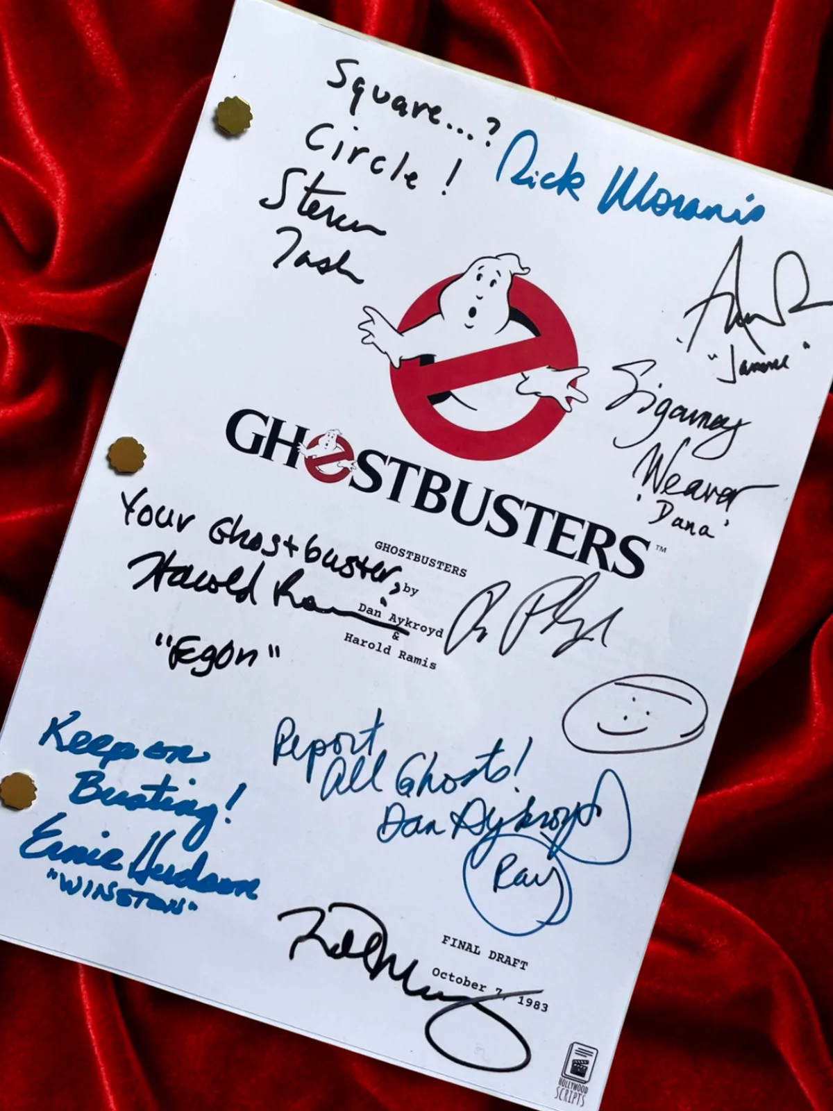 Ghostbusters Prop, Movie Script, Ghost Busters, Signed Ghostbusters Reproduction, image 2
