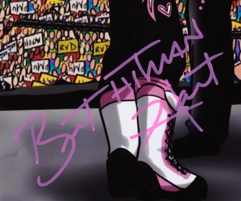 Cat deeley — Foto póster firmada autografiada por Bret Hart WWE CERTIFICADO DE AUTENTICIDAD JSA 22201, image 2