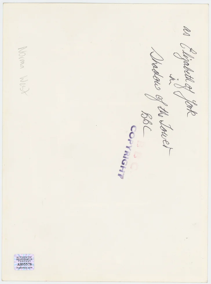 Celebrity — Norma West British Actress Autographed Signed Photo AMCo COA 30094, image 3