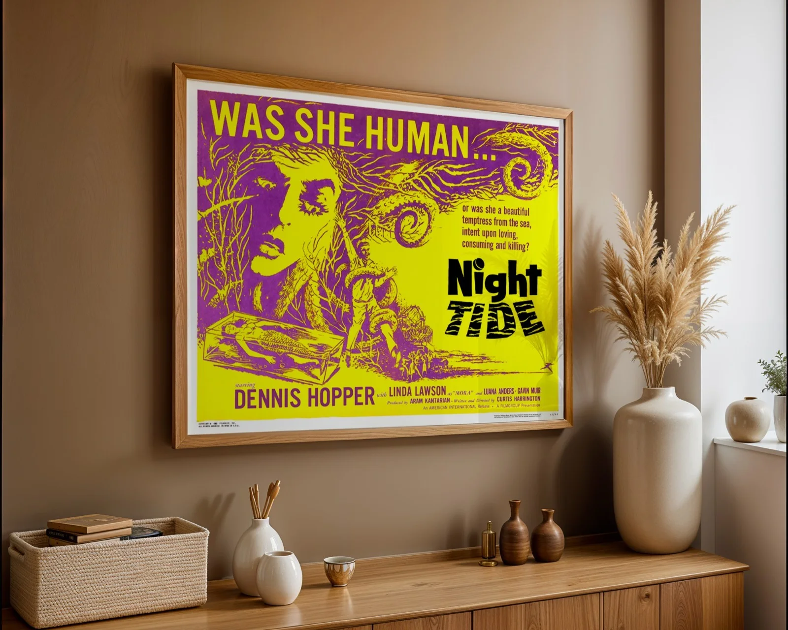 Night Tide - 1961 Horror / Fantasy Movie Restored 30" x 40" UK Quad Poster, изображение 3