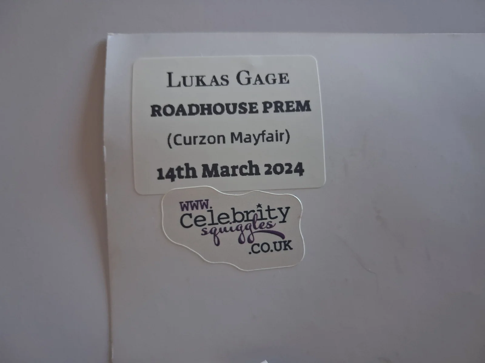 LUKAS GAGE - Genuine hand signed autograph 12x18 (ROADHOUSE), изображение 3