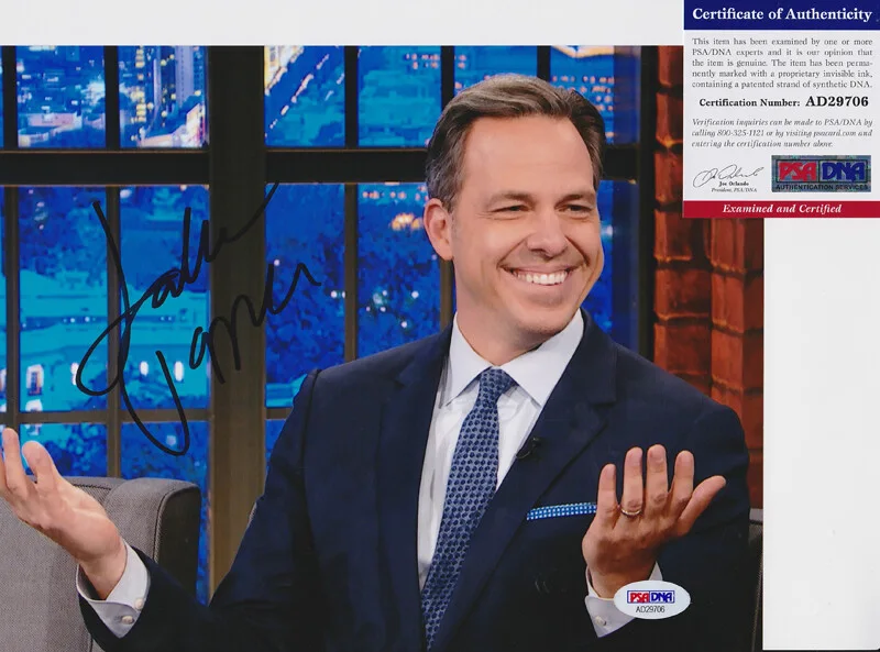 Jake Tapper — Jake Tapper CNN The Lead Signed Autograph 8x10 Photo PSA/DNA COA #3