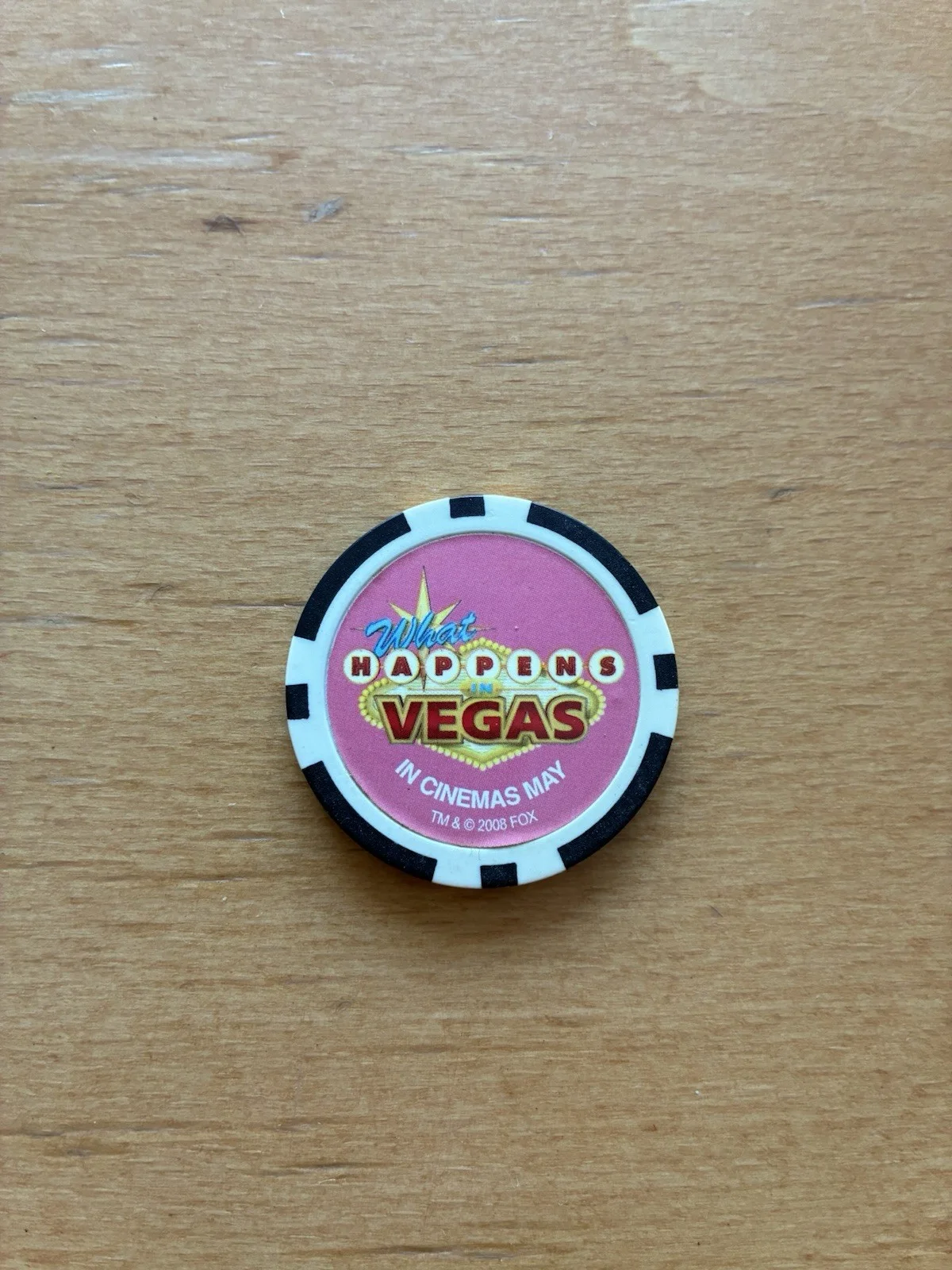 What Happens in Vegas Poker Chip FOX Promotional TV Film Merch 2008, изображение 2