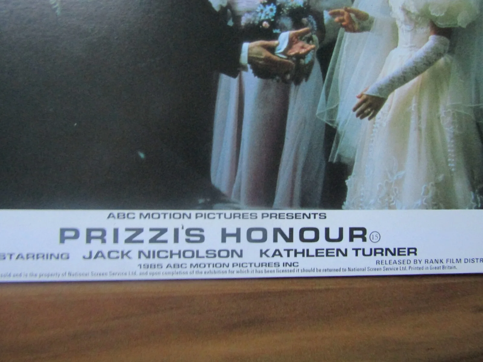Vintage film movie Lobby card - Prizzi's Honour - 10 x 8, изображение 3