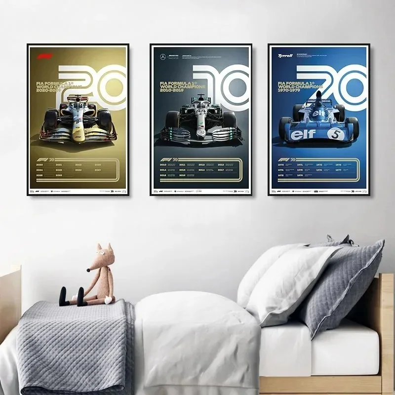 Formula 1 80s Retro Car Fleet Metal Sign – Vintage F1 Wall Art Home Decor, изображение 3