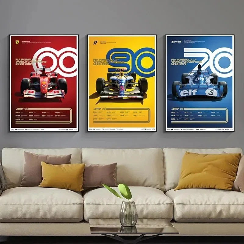 Formula 1 80s Retro Car Fleet Metal Sign – Vintage F1 Wall Art Home Decor, изображение 4