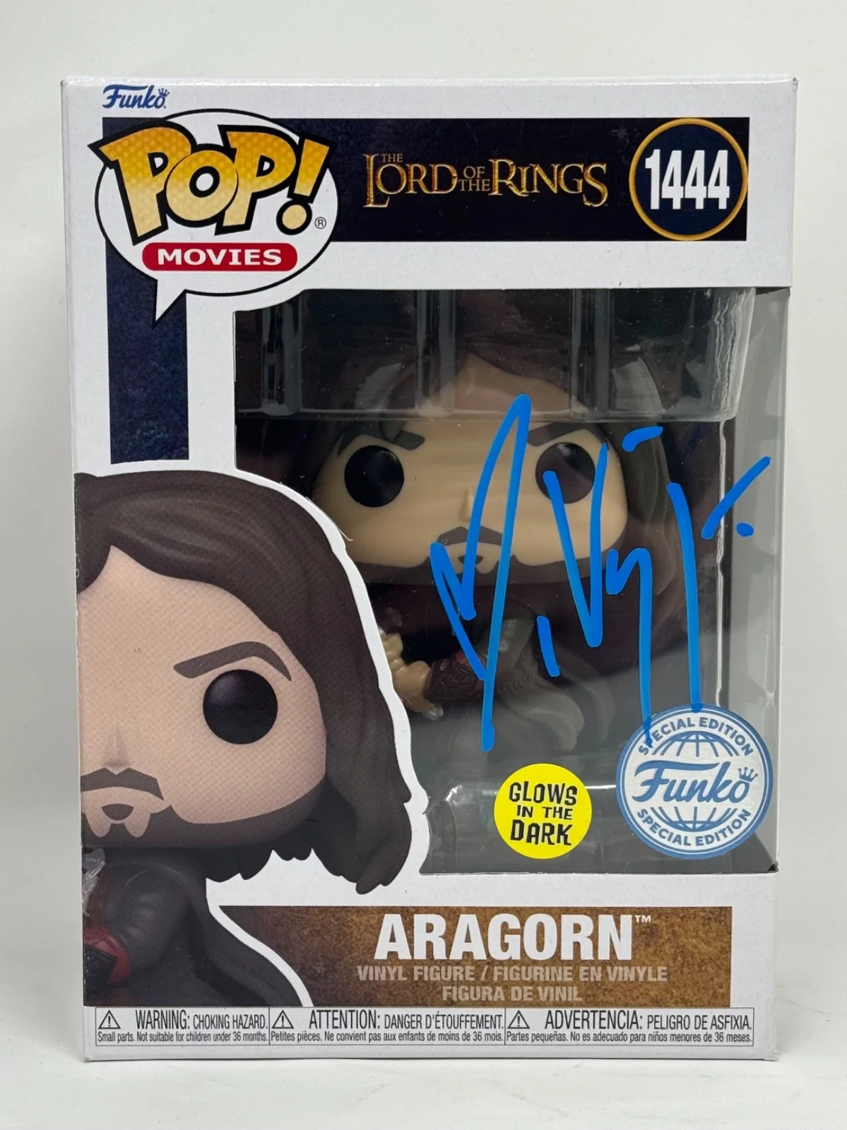 Viggo Mortensen — Viggo Mortensen Signed The Lord of The Rings Aragorn Funko Pop Autograph JSA COA, изображение 2