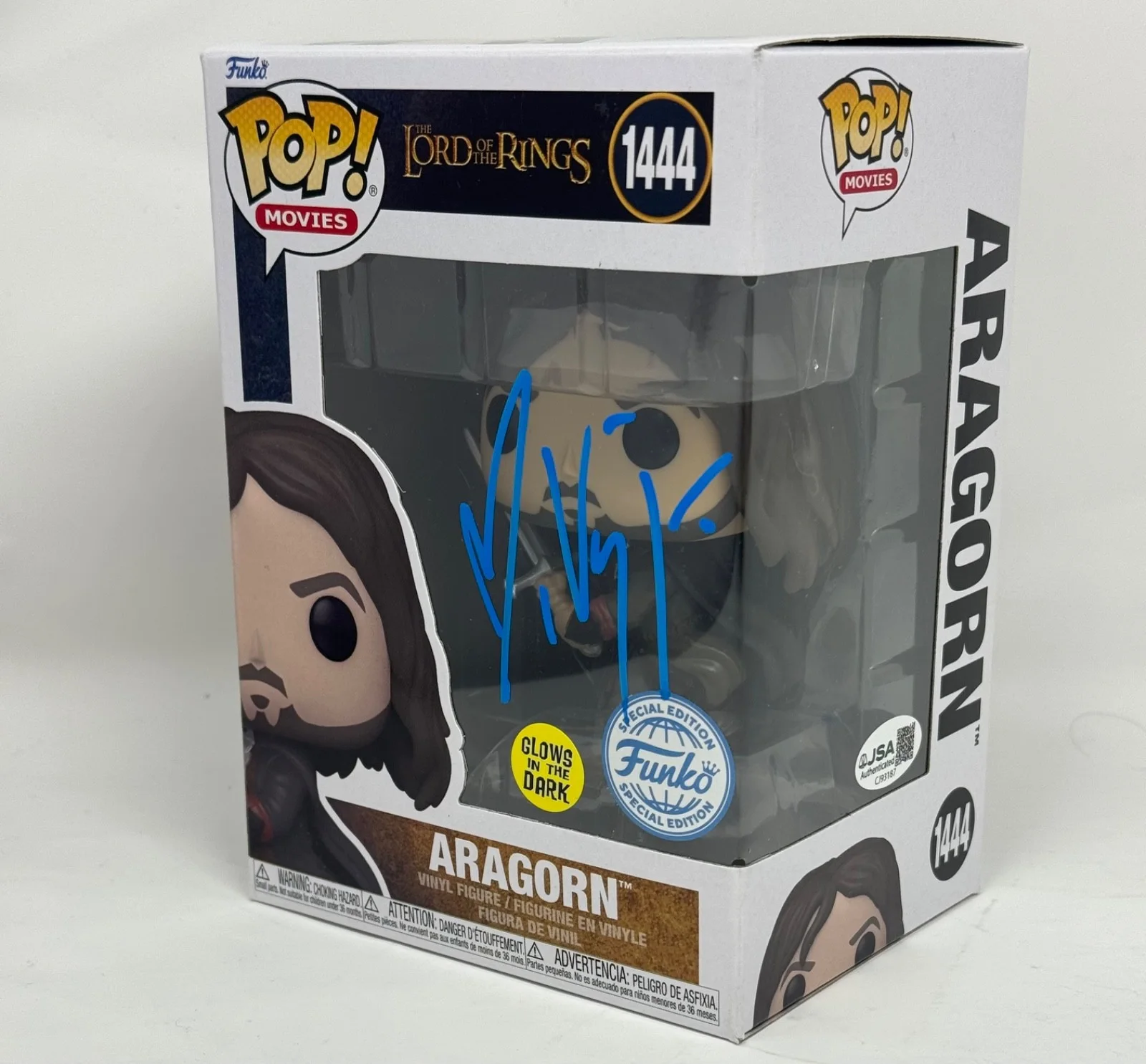 Viggo Mortensen — Viggo Mortensen Signed The Lord of The Rings Aragorn Funko Pop Autograph JSA COA, изображение 4
