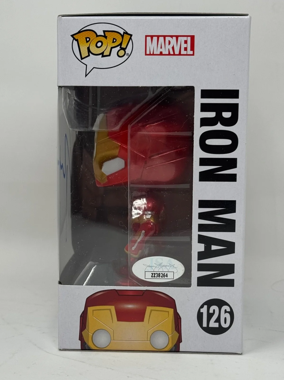 Robert Downey Jr — Robert Downey Jr. Signed Iron Man Funko Pop Marvel Autograph #126 JSA COA, image 5