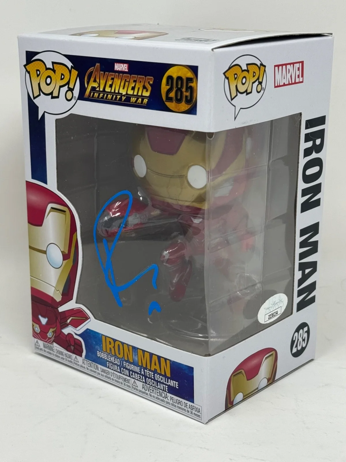 Robert Downey Jr — Robert Downey Jr. Signed Iron Man Funko Pop Autograph Marvel Avengers JSA COA, image 3