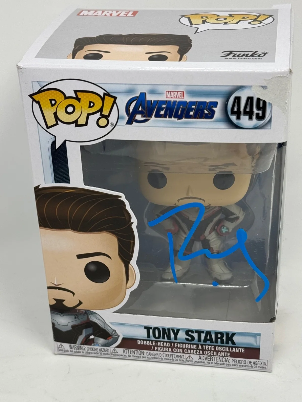 Robert Downey Jr — Robert Downey Jr. Signed Tony Stark Funko Pop Avengers Marvel Iron Man JSA COA, изображение 2