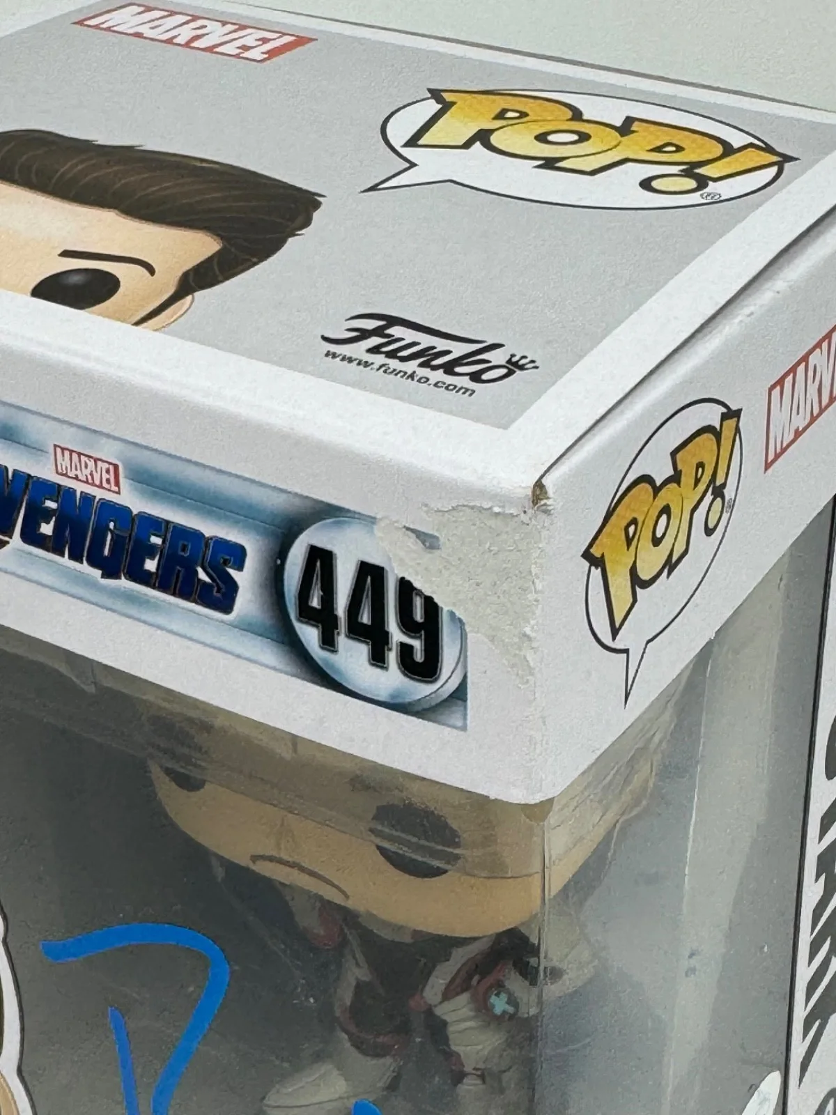 Robert Downey Jr — Robert Downey Jr. Signed Tony Stark Funko Pop Avengers Marvel Iron Man JSA COA, изображение 3