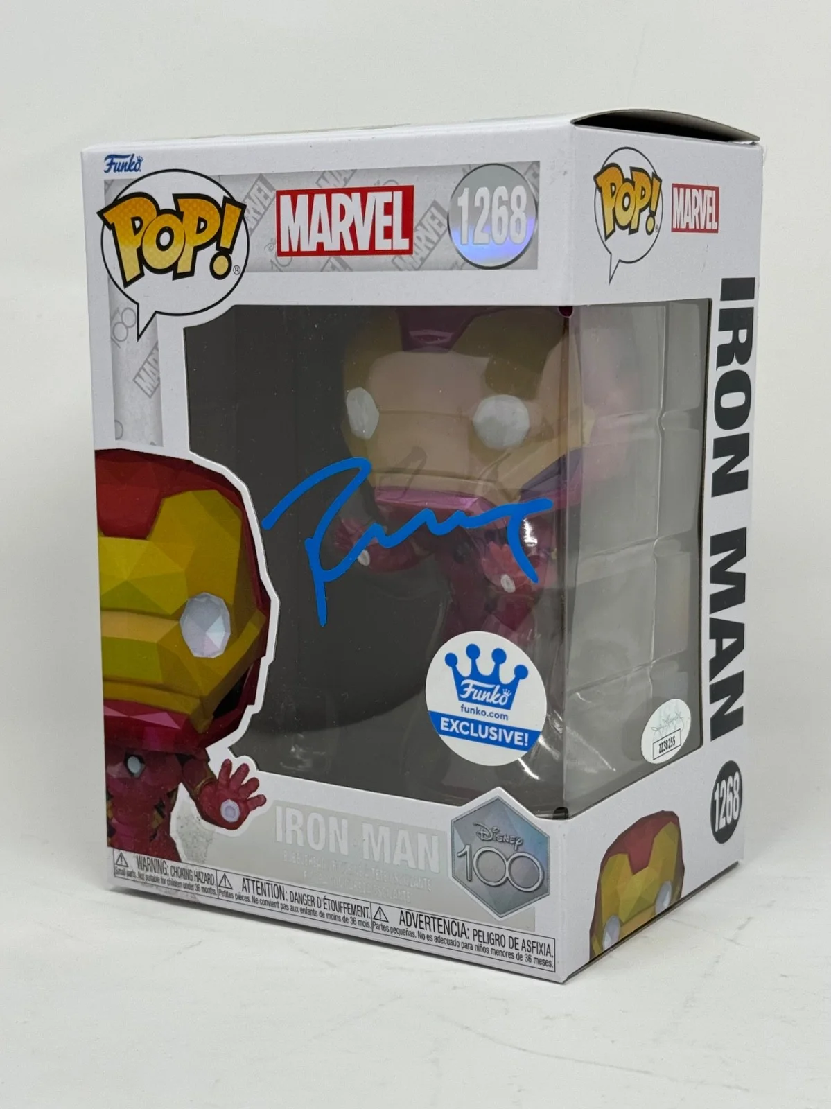 Robert Downey Jr — Robert Downey Jr. "Iron Man" Signed Autograph Funko Pop Avengers Marvel JSA COA, image 2