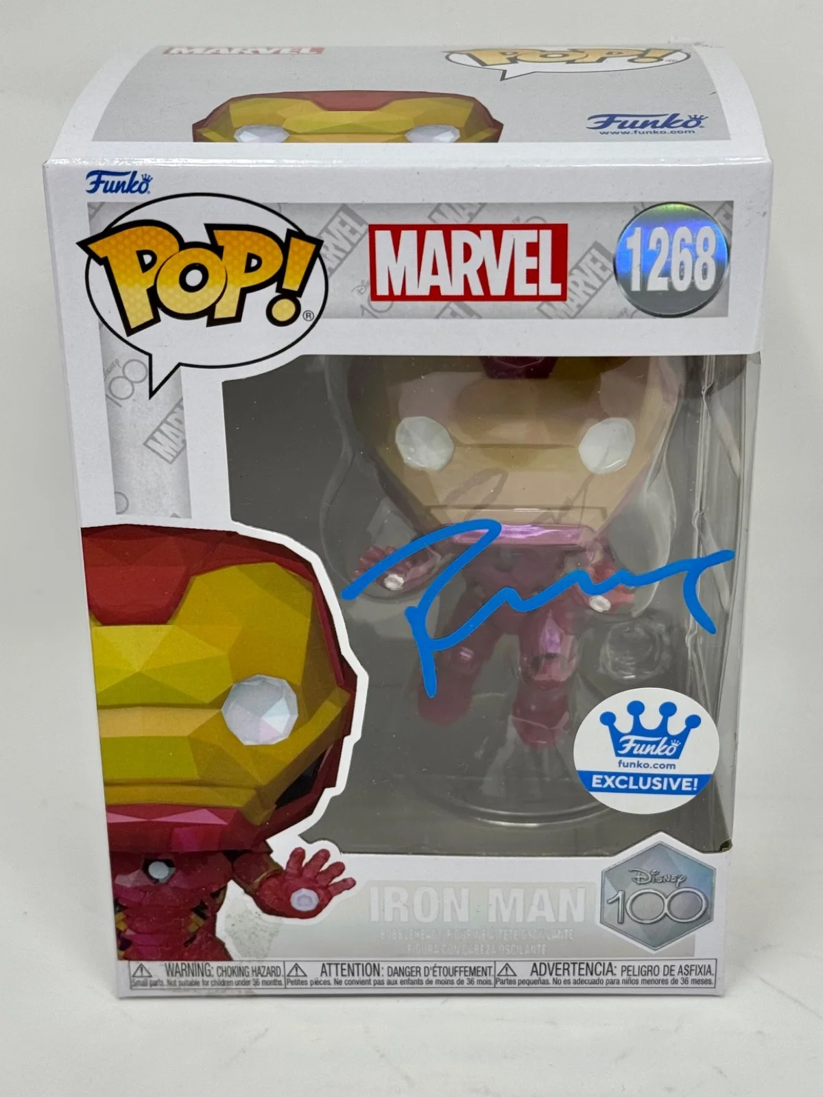 Robert Downey Jr — Robert Downey Jr. "Iron Man" Signed Autograph Funko Pop Avengers Marvel JSA COA, image 3