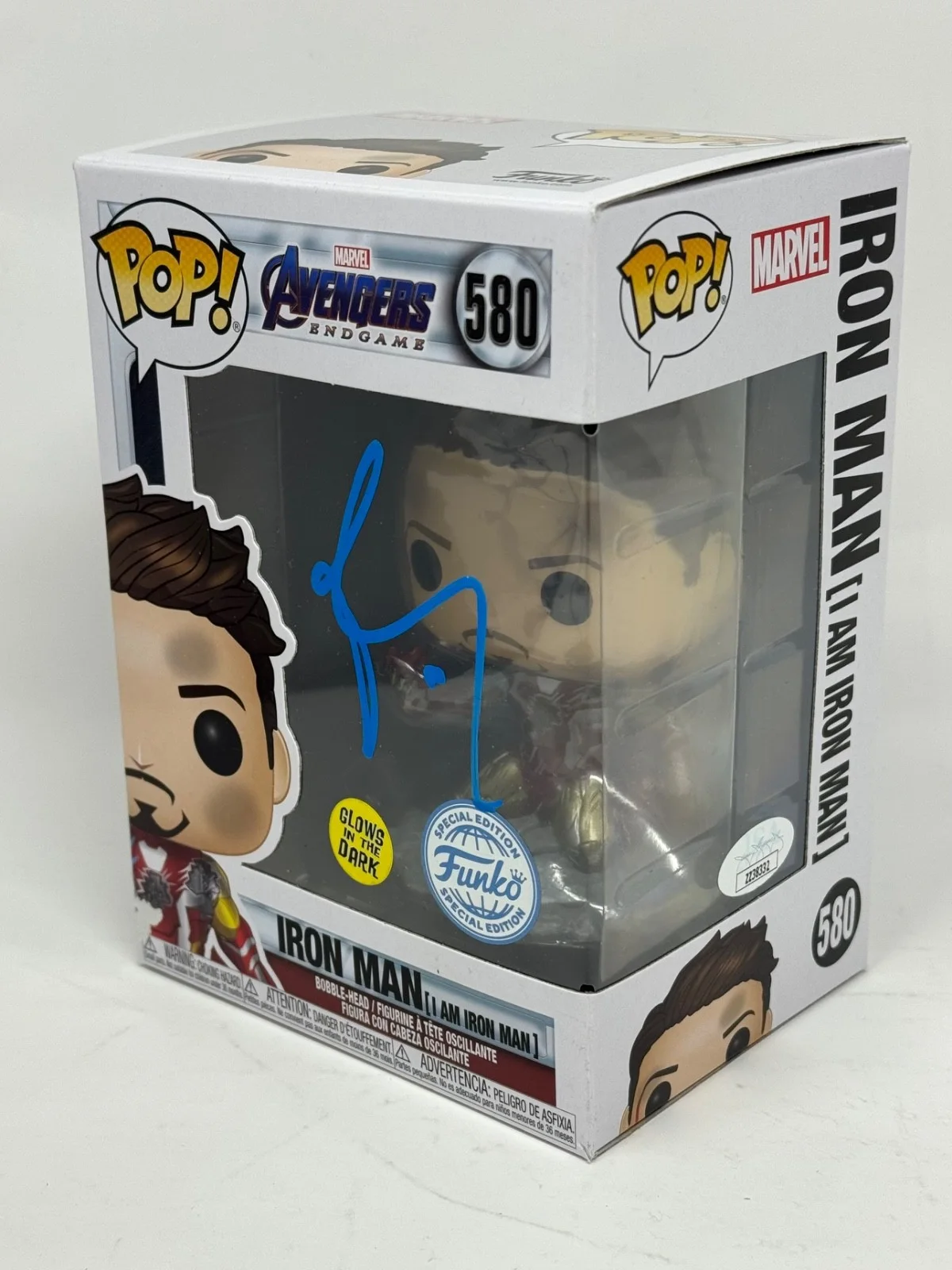Robert Downey Jr — Robert Downey Jr. Signed Iron Man Funko Pop Autograph Avengers Endgame JSA COA, image 2