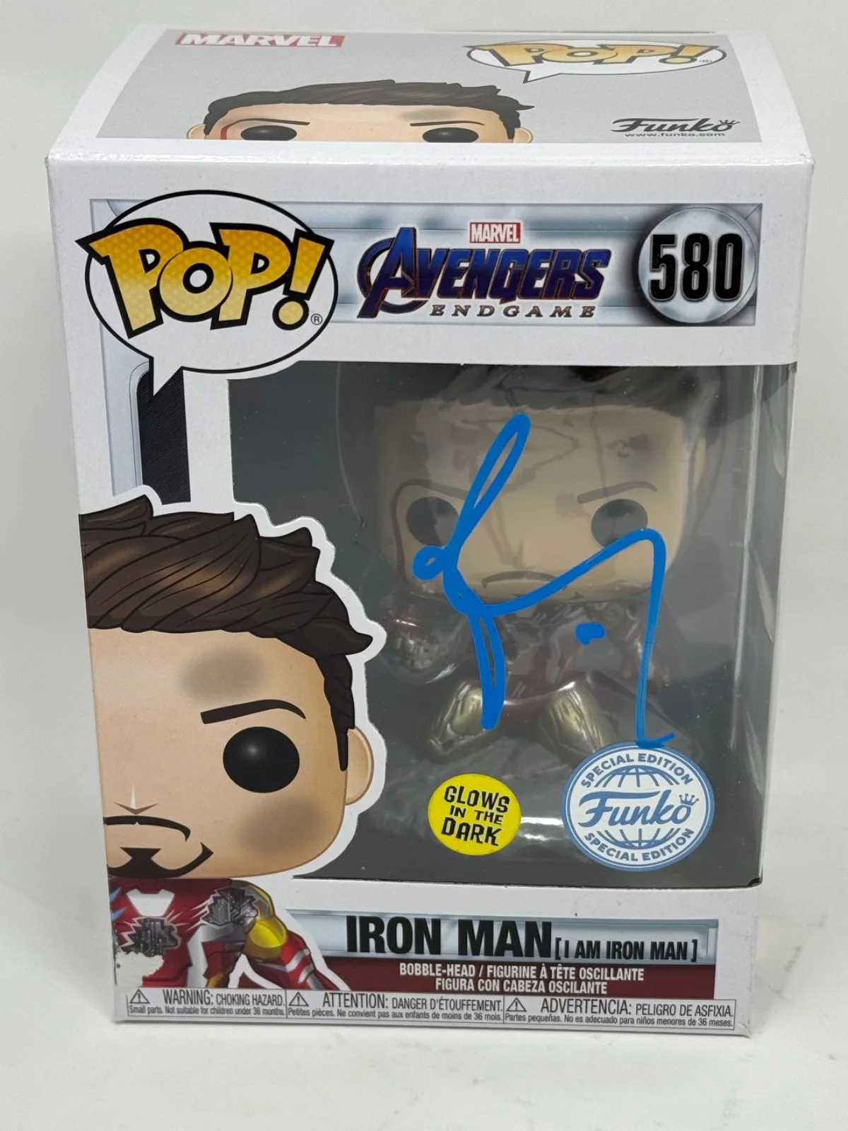 Robert Downey Jr — Robert Downey Jr. Signed Iron Man Funko Pop Autograph Avengers Endgame JSA COA, image 3