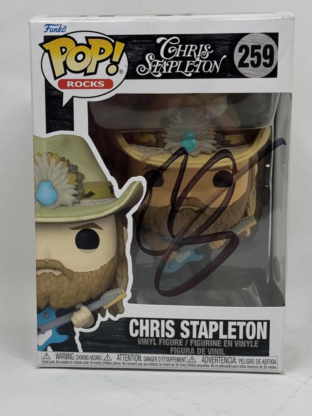 Chris Stapleton Signed Autograph Funko Pop Rocks #259 Figure Traveller JSA COA, image 3