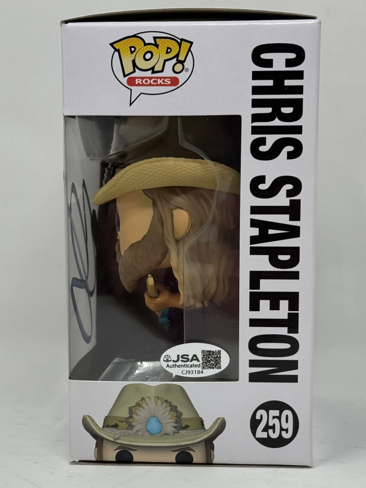 Chris Stapleton Signed Autograph Funko Pop Rocks #259 Figure Traveller JSA COA, image 4