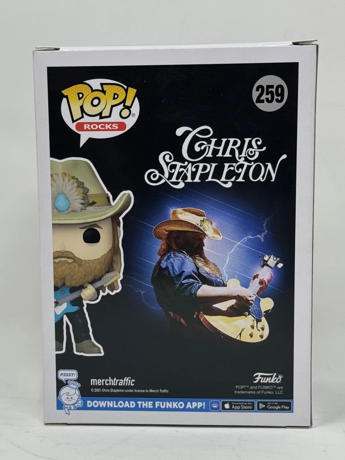 Chris Stapleton Signed Autograph Funko Pop Rocks #259 Figure Traveller JSA COA, image 5