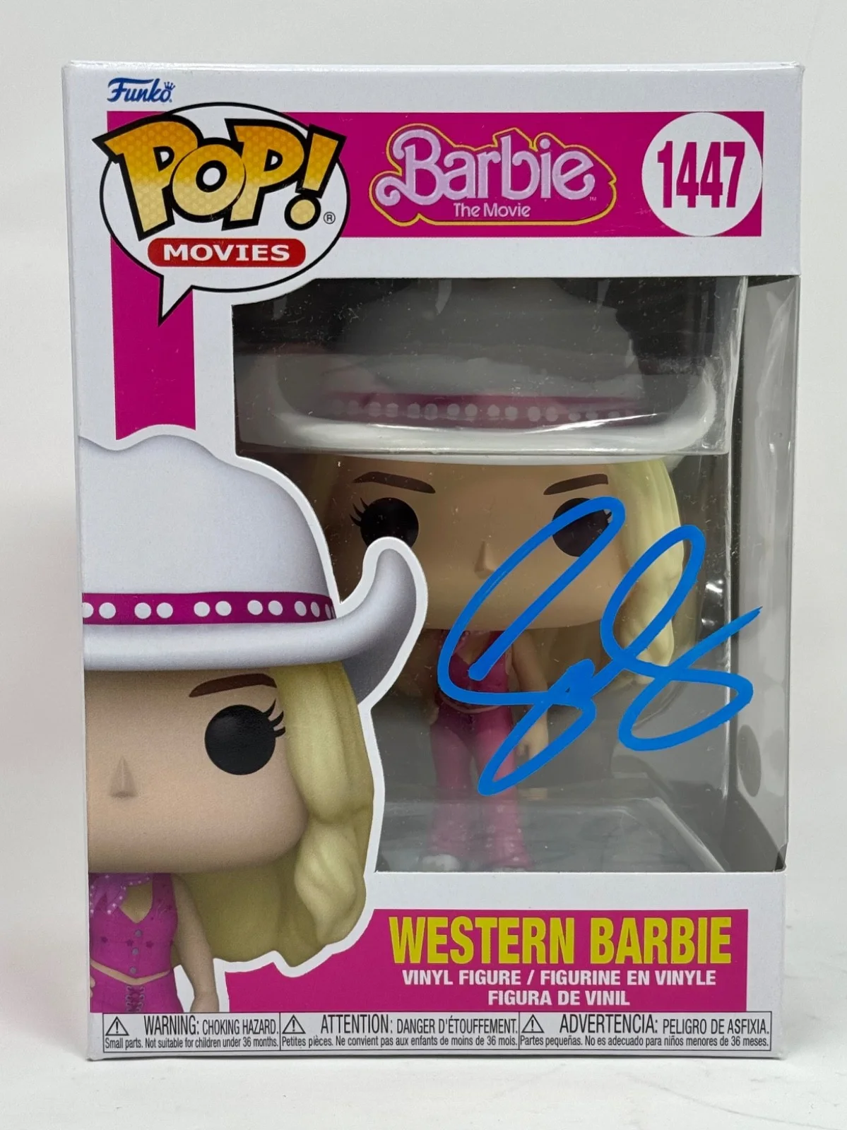 Greta Gerwig — Greta Gerwig "Barbie" Signed Autograph Western Barbie Funko Pop Director JSA COA, image 2