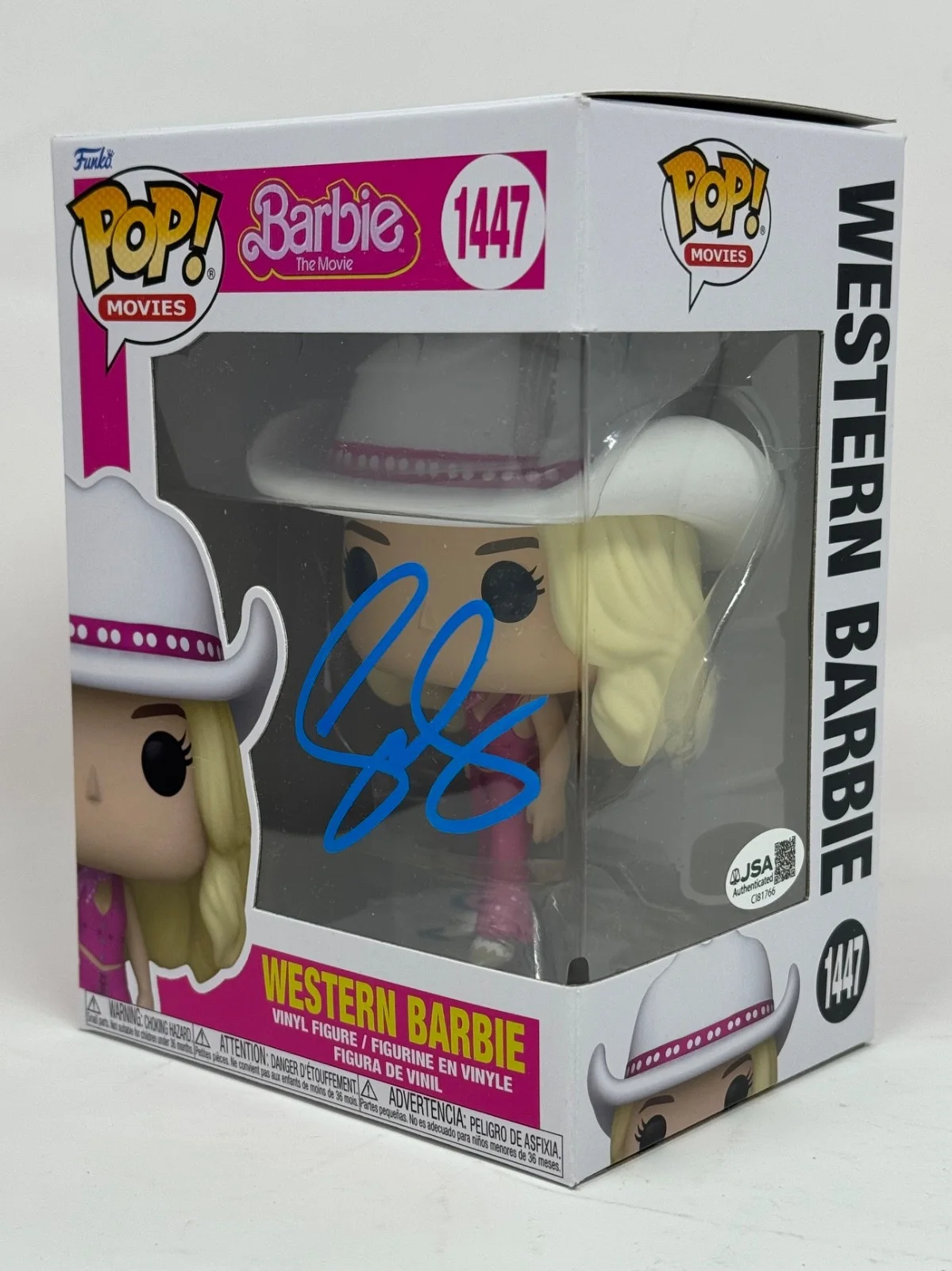 Greta Gerwig — Greta Gerwig "Barbie" Signed Autograph Western Barbie Funko Pop Director JSA COA, image 3