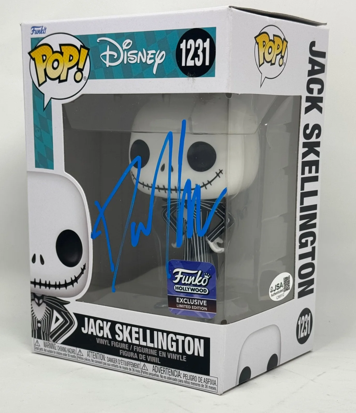 Danny Elfman — Danny Elfman Signed Jack Skellington Funko Pop #1231 Disney Autograph JSA COA, изображение 2