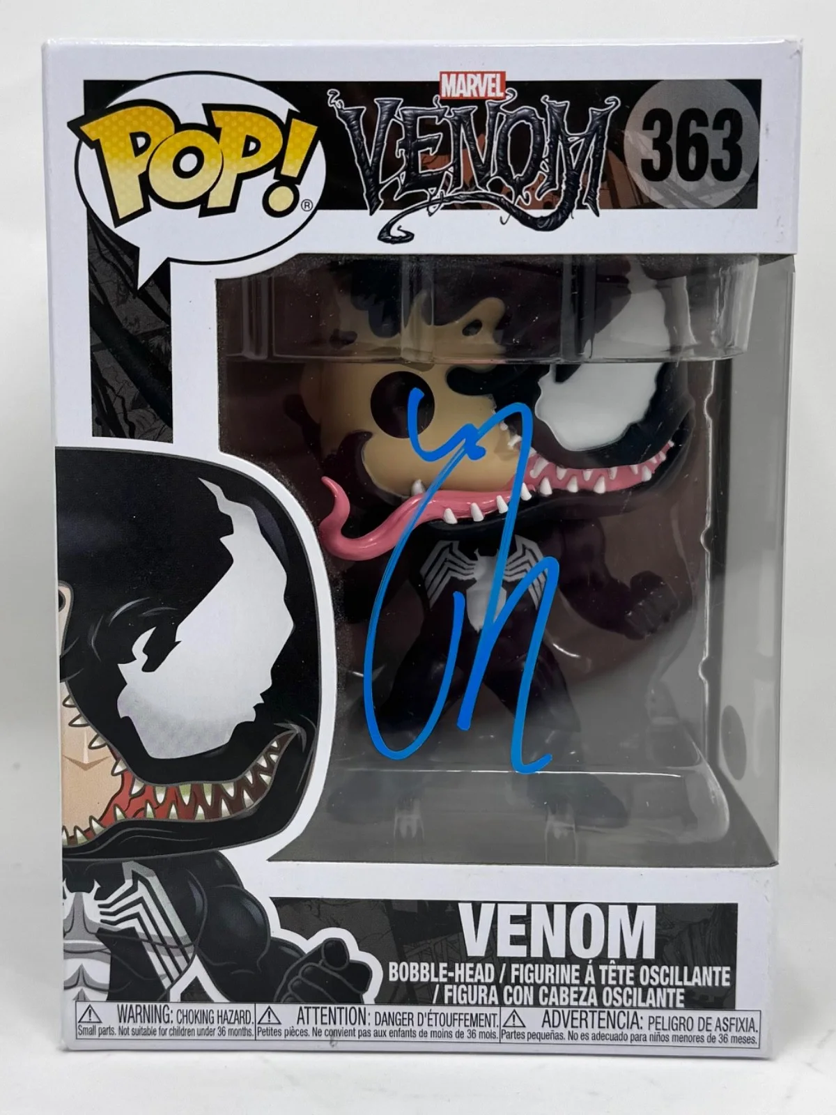 Tom Hardy — Tom Hardy Signed Autograph Venom Funko Pop Marvel Venom 363 JSA COA, image 2