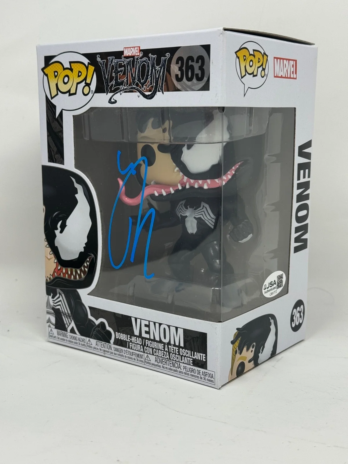 Tom Hardy — Tom Hardy Signed Autograph Venom Funko Pop Marvel Venom 363 JSA COA, image 3