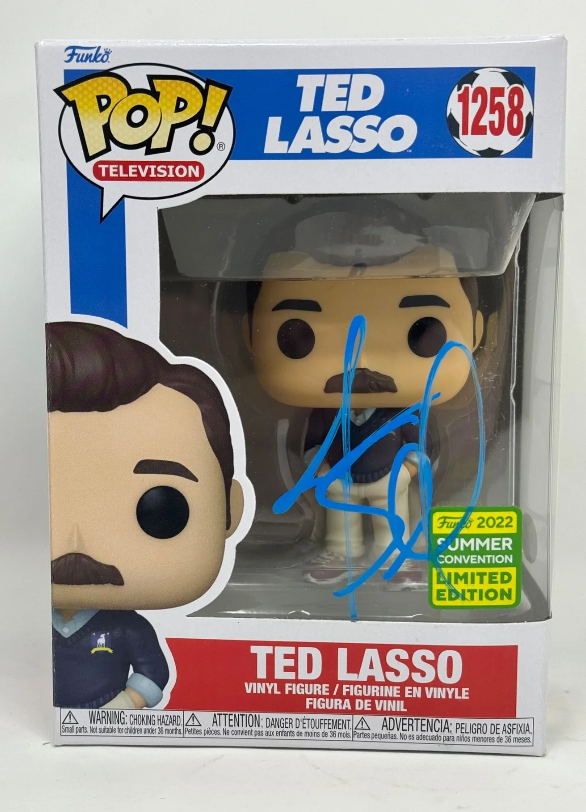 Jason Sudeikis — Jason Sudeikis "Ted Lasso" Signed Autograph Ted Lasso Funko Pop #1258 JSA COA, изображение 2