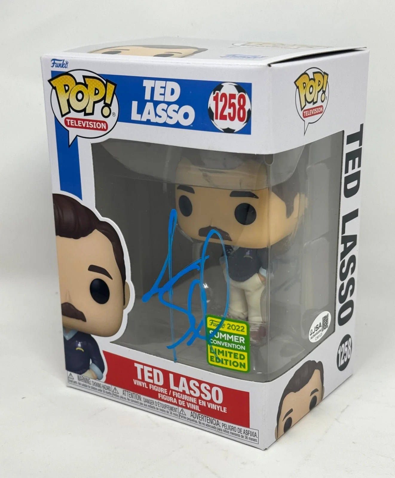 Jason Sudeikis — Jason Sudeikis "Ted Lasso" Signed Autograph Ted Lasso Funko Pop #1258 JSA COA, изображение 4