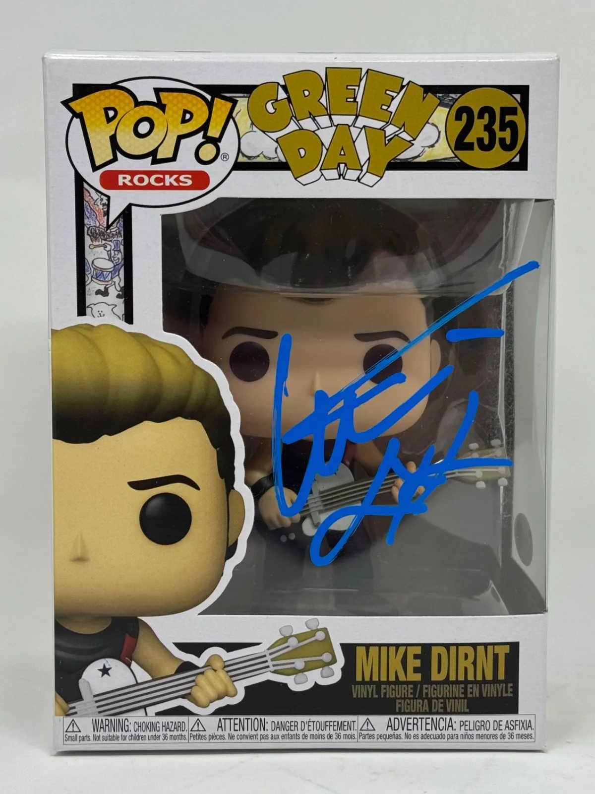 Mike Dirnt Green Day Signed Autograph Funko Pop Rocks #235 Figure JSA COA, изображение 2