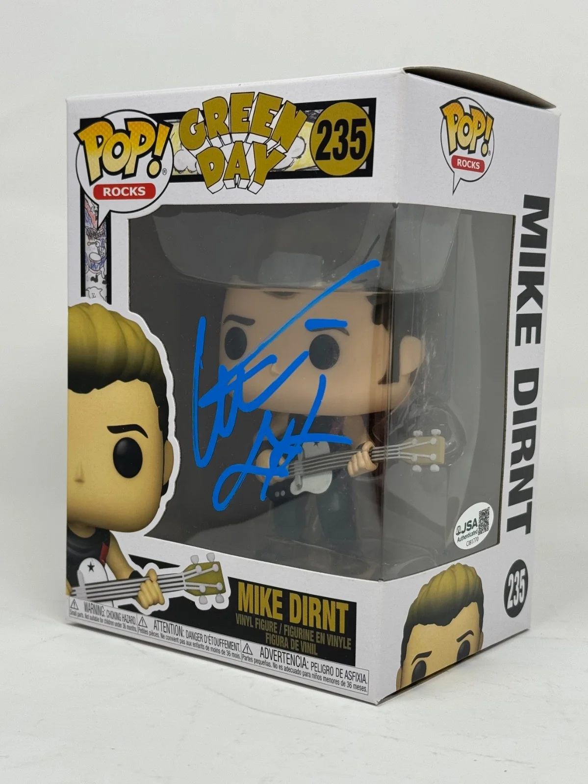 Mike Dirnt Green Day Signed Autograph Funko Pop Rocks #235 Figure JSA COA, изображение 3