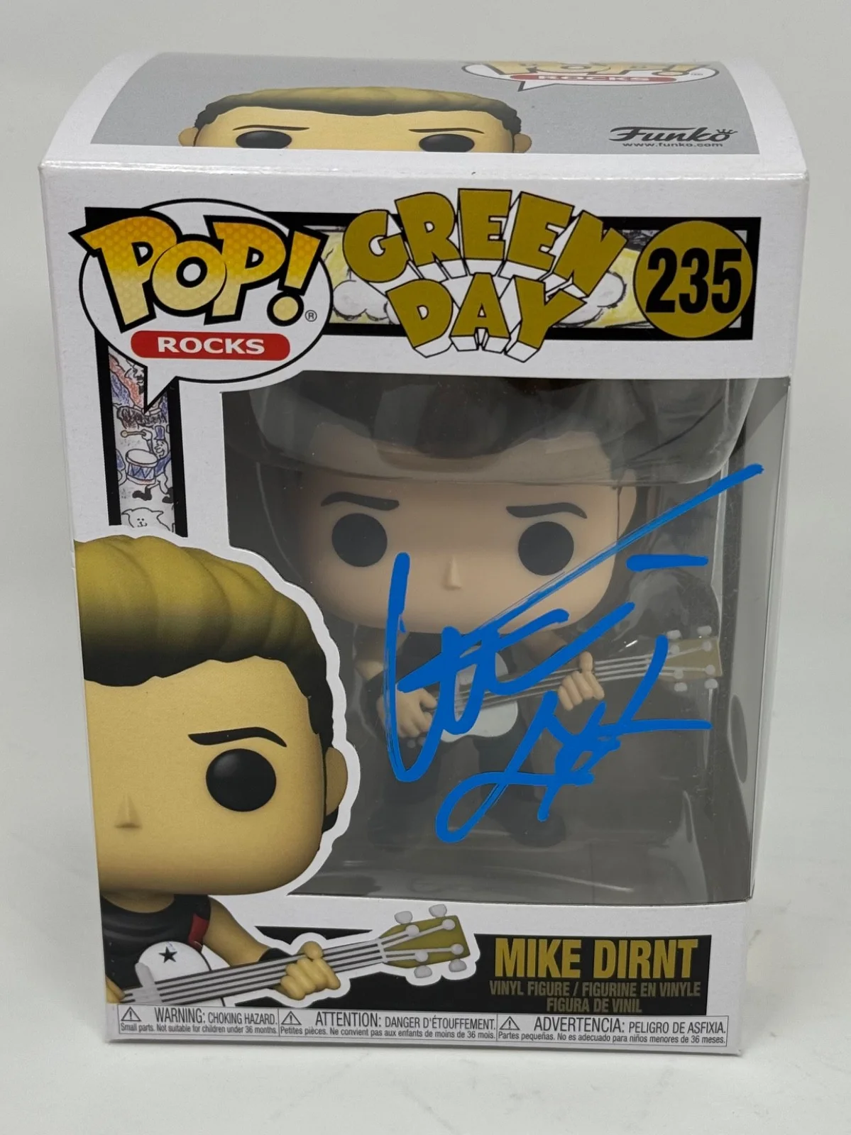 Mike Dirnt Green Day Signed Autograph Funko Pop Rocks #235 Figure JSA COA, изображение 4