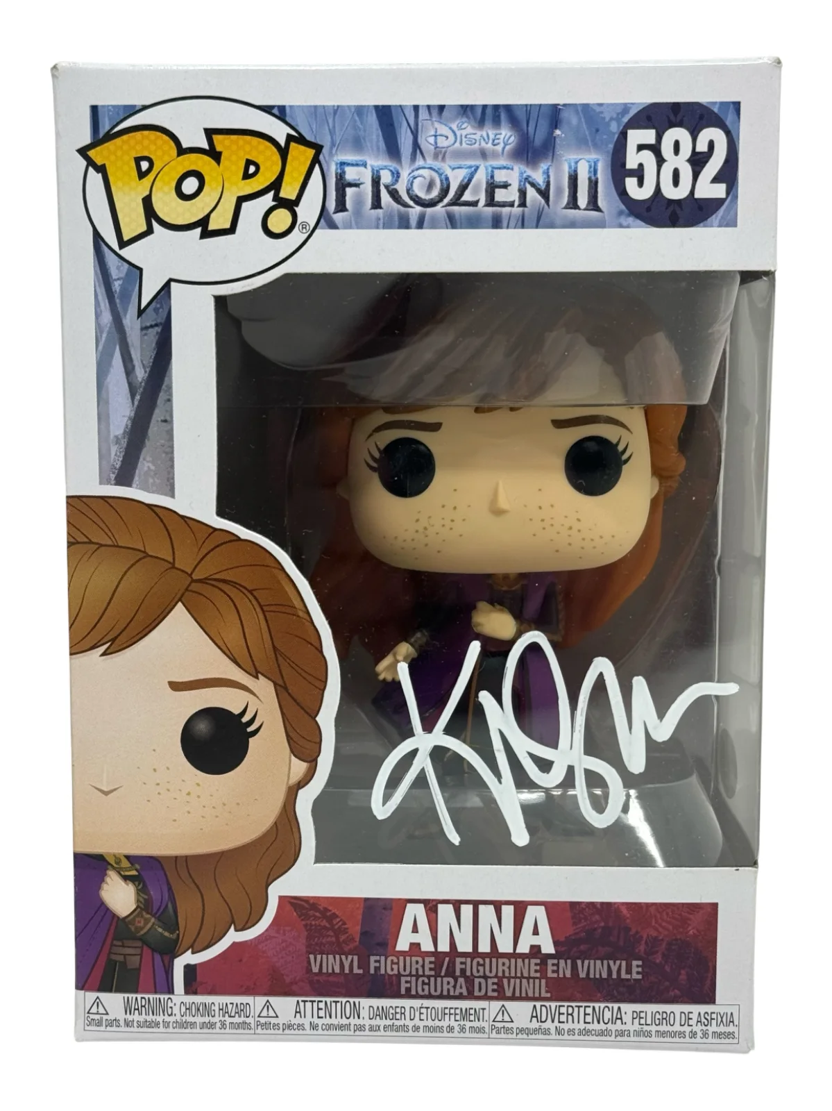 Kristen Bell — Kristen Bell Signed Frozen II Anna Funko Pop #582 Disney Autograph JSA COA