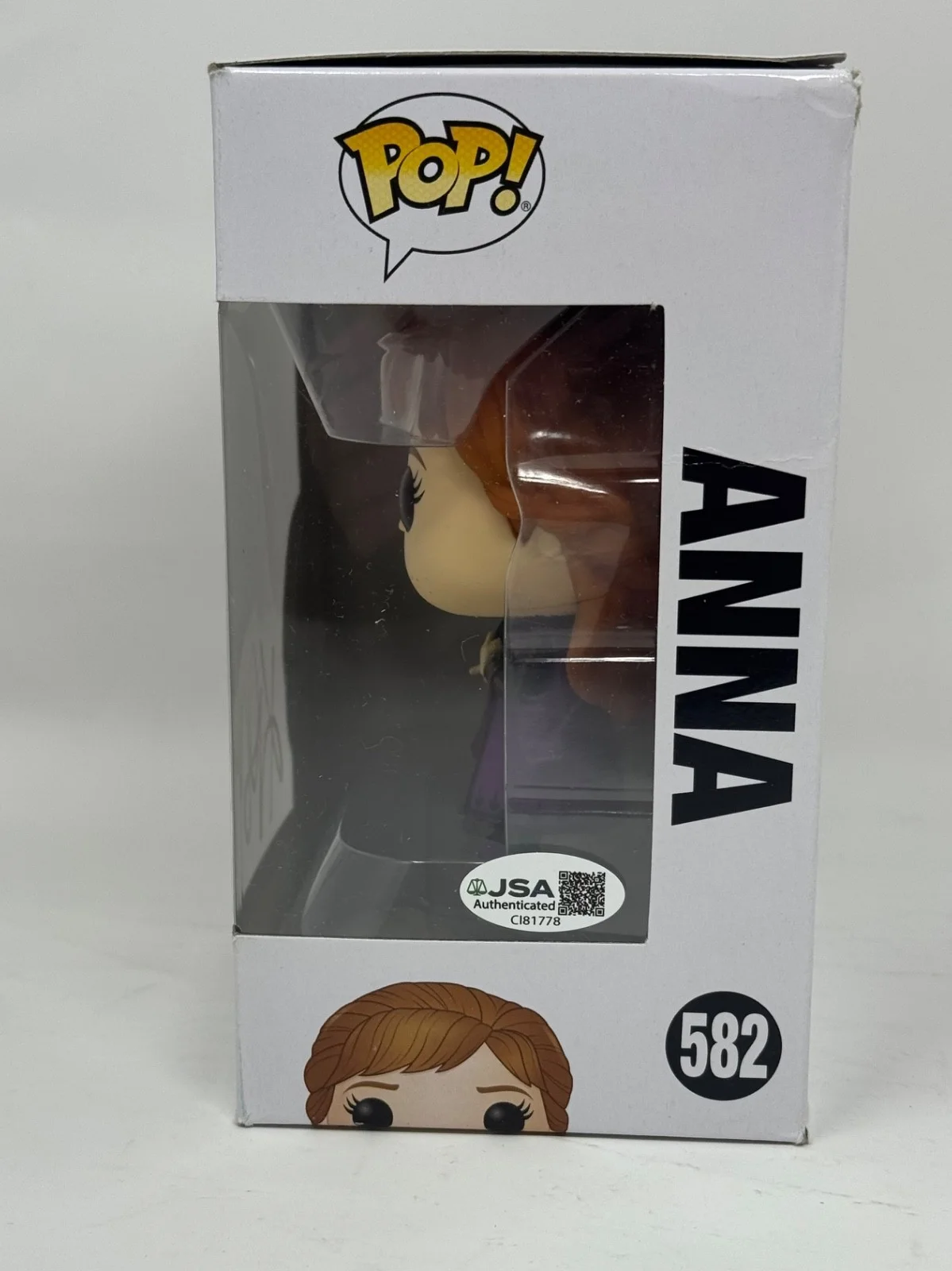 Kristen Bell — Kristen Bell Signed Frozen II Anna Funko Pop #582 Disney Autograph JSA COA, изображение 4